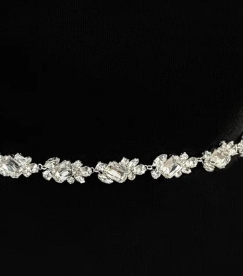  Emerald Cut Rhinestone Wedding Belt 9708