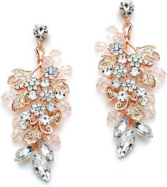 Crystal Drop Earrings with Pavé Charms – Giavan