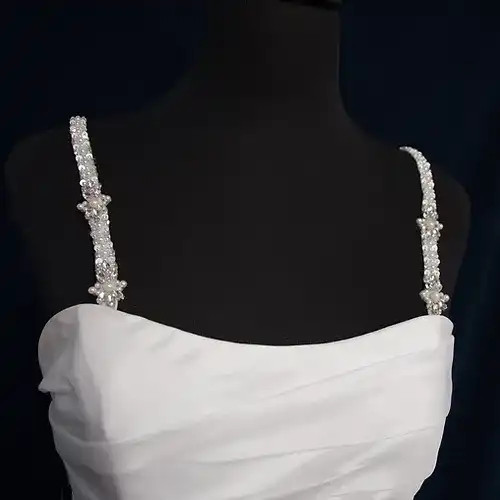 beaded straps for strapless dress Pearl, Rhinestone and Sequin Beaded Straps for Wedding Dress