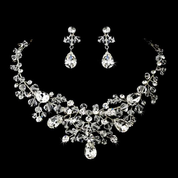 Crystal and Rhinestone Bridal Jewelry Set