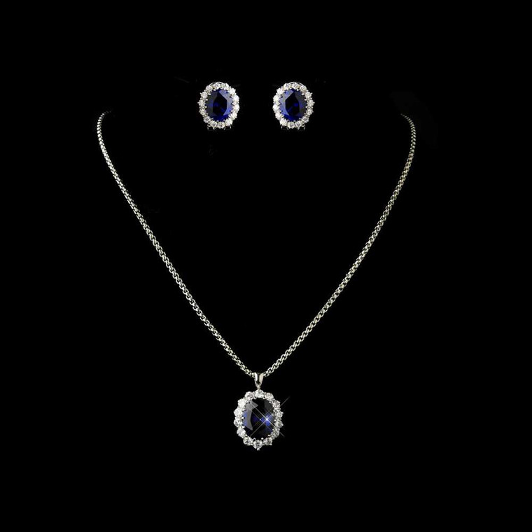 Gorgeous Sapphire Blue Wedding Jewelry Set