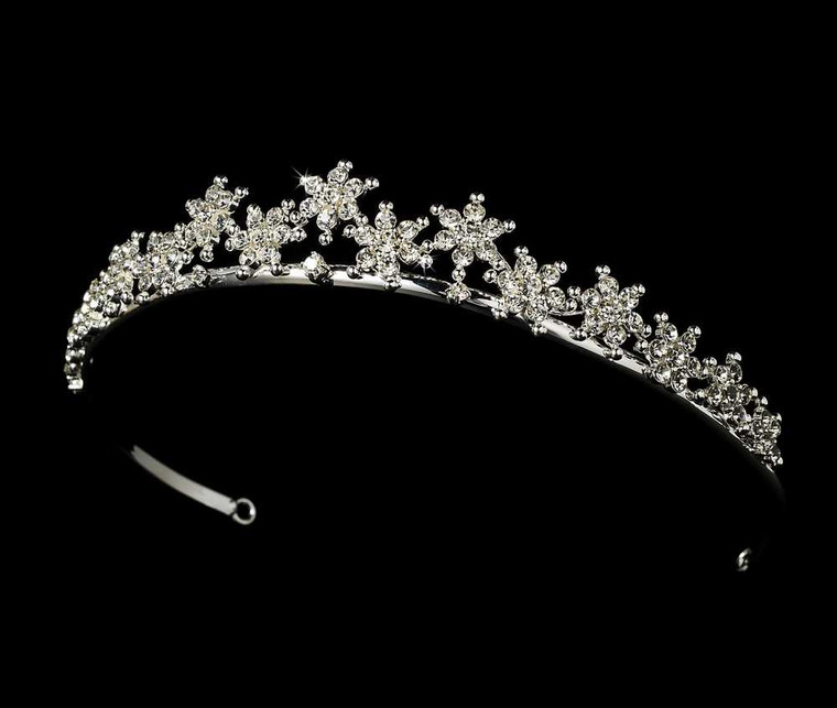 Silver Plated Snowflake Winter Wedding Bridal Tiara