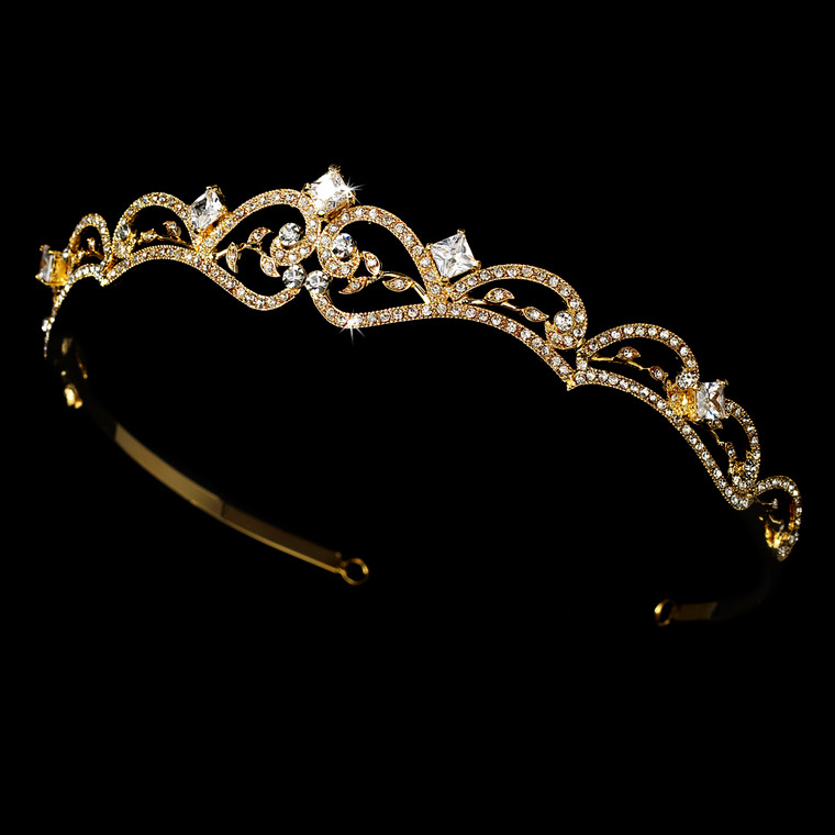 Vintage Inspired Gold Plated Bridal Tiara - sale!