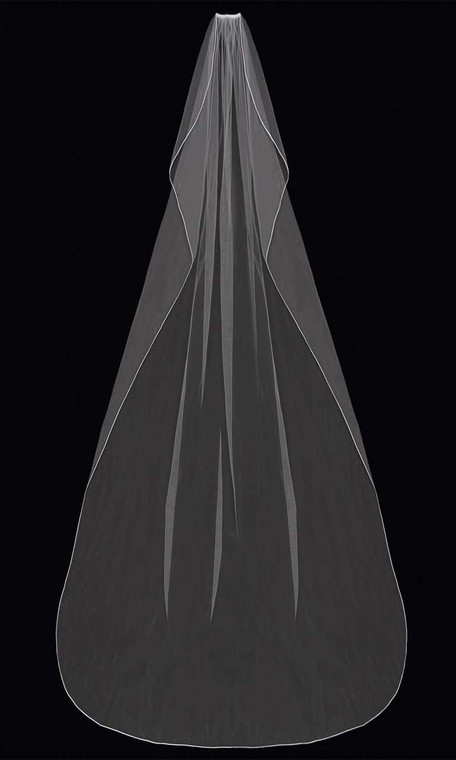 Cathedral Wedding Veil with Satin Cord Edge enVogue V63C