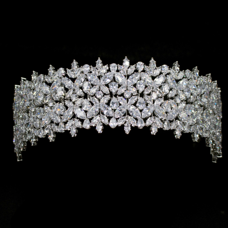 Stunning Pear and Marquise CZ Crystal Wedding Headband