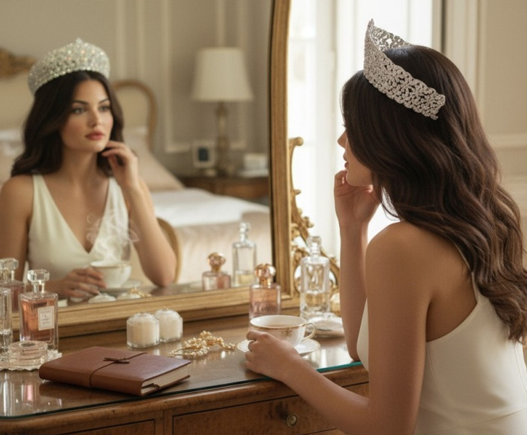 2 3/4" Marquise CZ Crystal Wedding and Quinceanera Tiara 2 3/4" Marquise CZ Crystal Wedding and Quinceanera Tiara