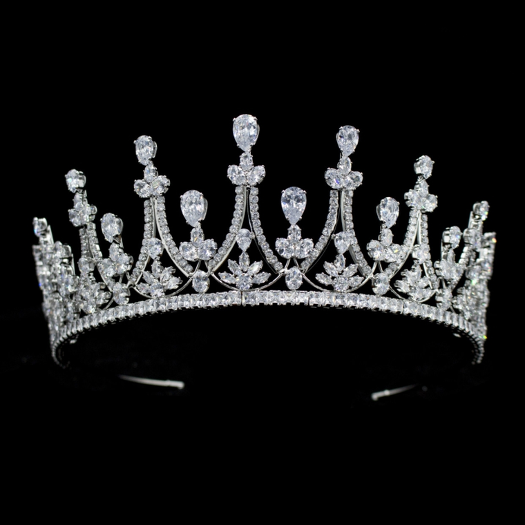 Regal Couture CZ Crystal Wedding and Quinceanera Tiara hp7439