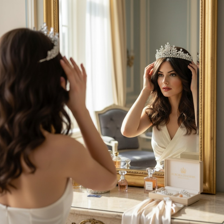 Enchanting CZ Wedding and Quinceanera Tiara Silver or Gold Enchanting CZ Wedding and Quinceanera Tiara Silver or Gold