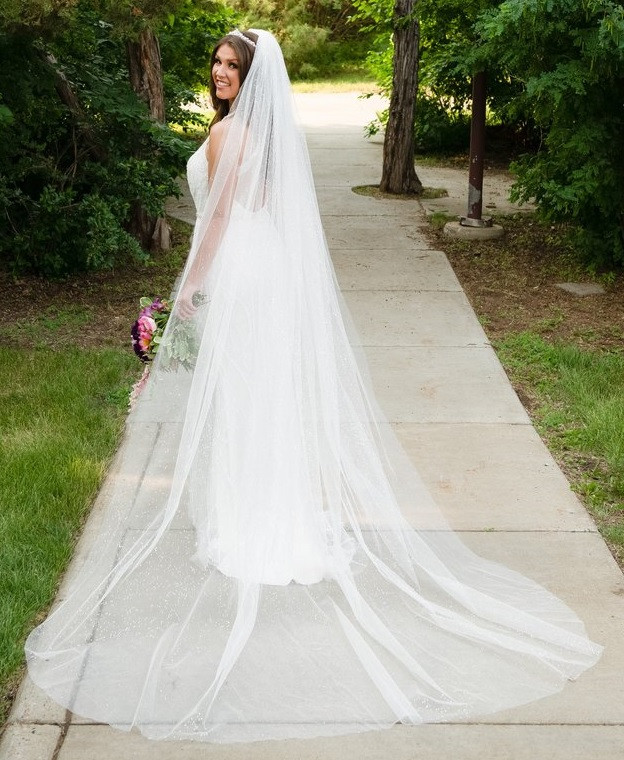 Diamond Dust Sparkling Cathedral Wedding Veil