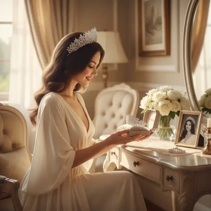 Stunning Floral CZ and Crystal Wedding and Quince Tiara hp9560