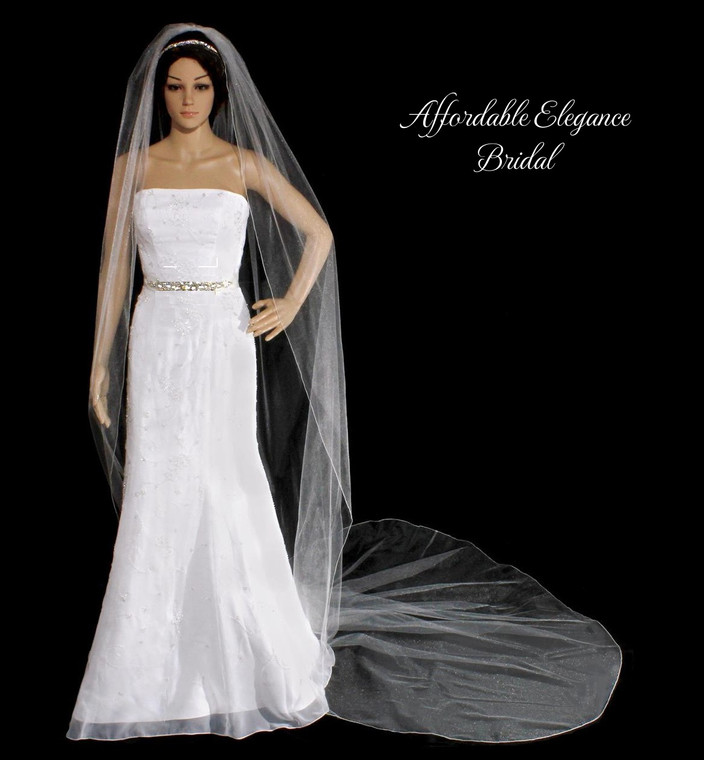 Shimmer Tulle Fingertip or Cathedral Wedding Veil