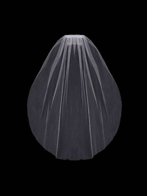 Ivory Cut Edge Blusher Layer Wedding Veil enVogue V03B