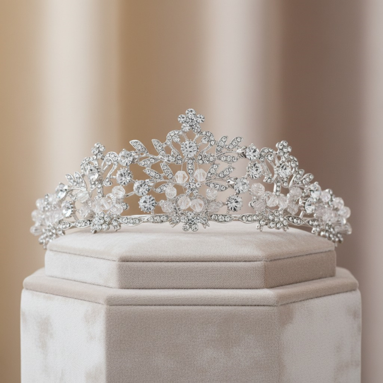 Beautiful Crystal and Rhinestone Wedding Tiara hp3258