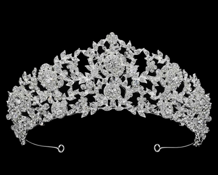 Regal 2" Crystal and Rhinestone Wedding and Quinceanera Tiara