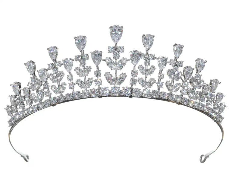 Elegant CZ Wedding and Quinceanera Tiara hp264 Elegant CZ Wedding and Quinceanera Tiara hp264