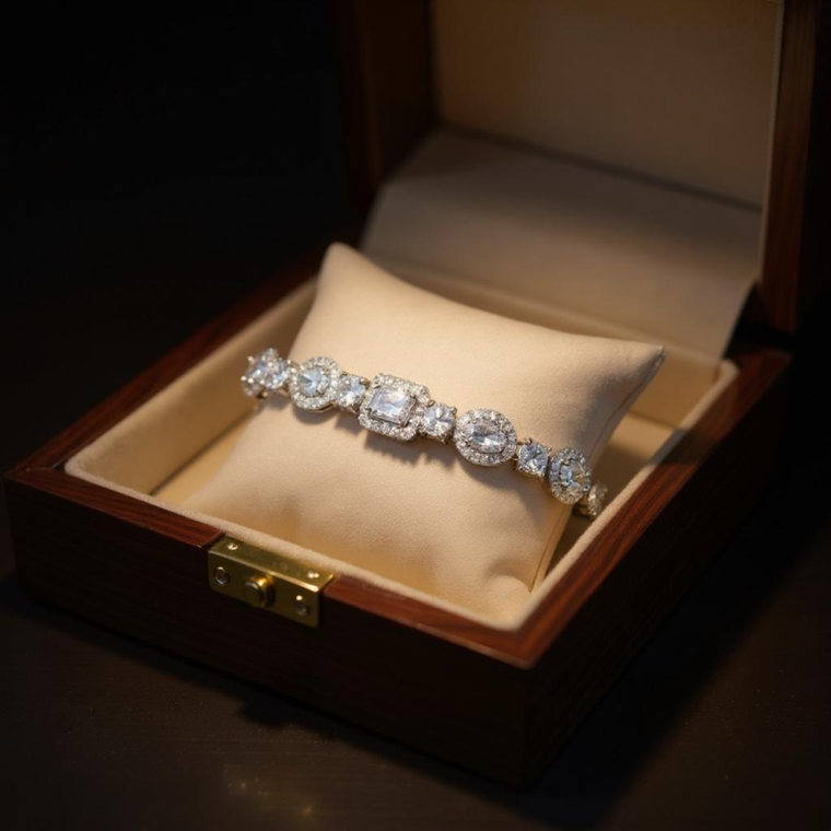 Glamorous CZ Statement Wedding Bracelet b3512 Glamorous CZ Statement Wedding Bracelet b3512