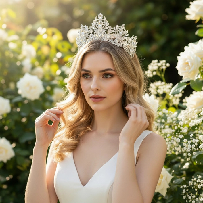 Regal Crystal Extravagance Wedding and Quinceanera Tiara hp3866