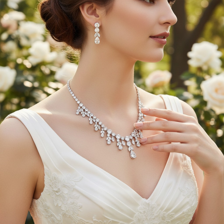 Hollywood Glam CZ Bridal Jewelry Set