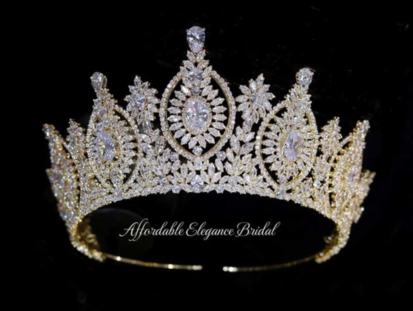Gold and Rose Gold Tiaras for Weddings and Quinceanera
