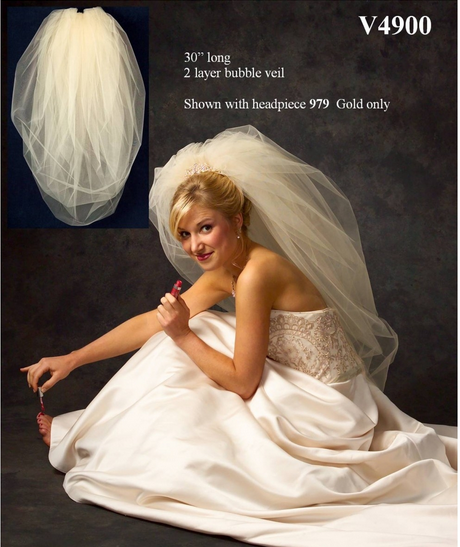 JL Johnson Bridal V4903 Five Layer Short Custom Wedding Veil