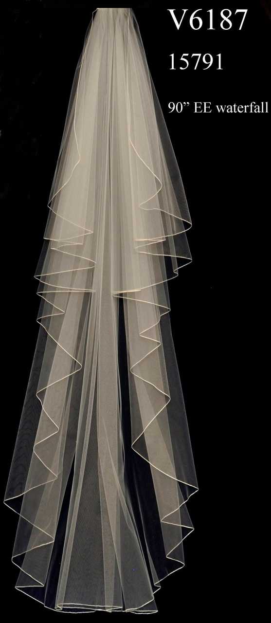 Illusions Bridal Veils Style AR7-581- Corded Edge - Waltz Length