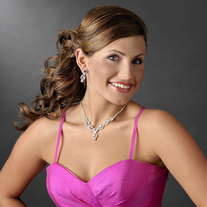 Light Rose Pink Prom and Bridesmaid Jewelry Light Rose Pink Prom and Bridesmaid Jewelry