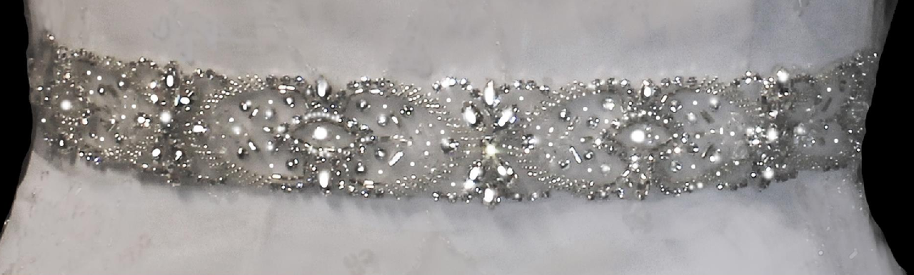 NWT BHLDN Ajoure Belt Crystal Wedding Sash eden-luxe-bridal-belt-bridal-  main image 2