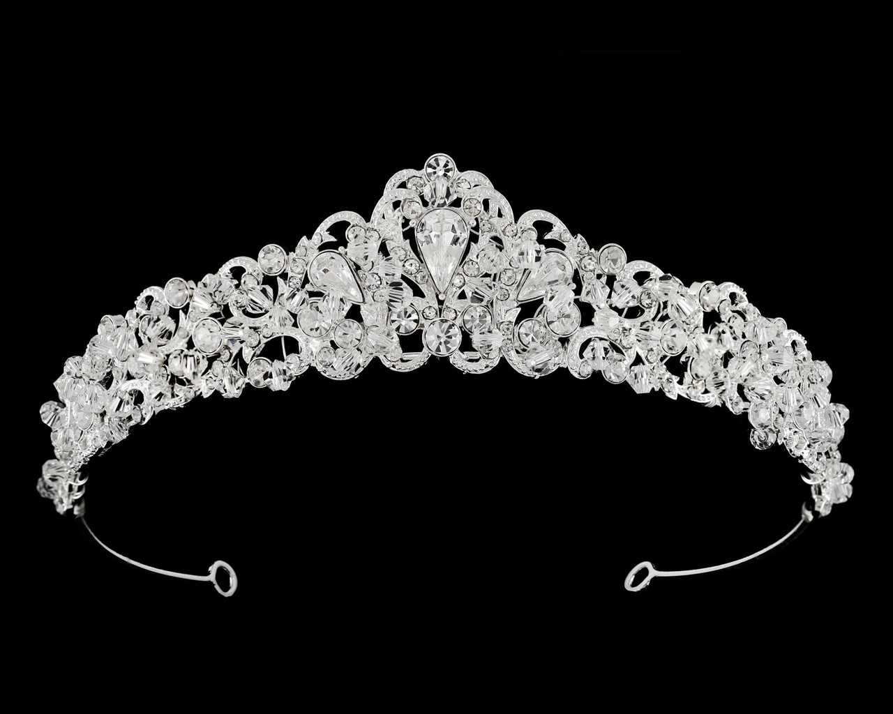 Crystal and Rhinestone Wedding and Quinceanera Tiara T56740