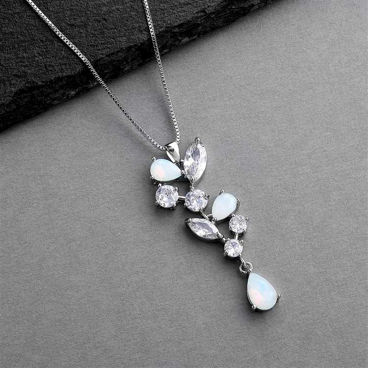 Buy XPNSV Luxury Opal Crystal Tear Drop Pendant Necklace Anti Tarnish &  Light Weight Latest Fashion Jewellery For Women, Girls & Her at Amazon.in