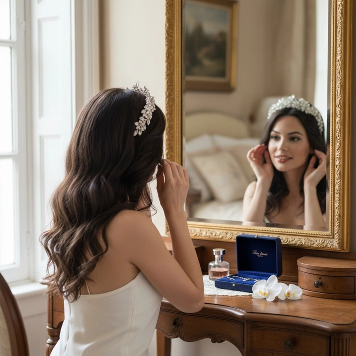 Freshwater Pearl and Crystal Wedding Headband Tiara hp9647