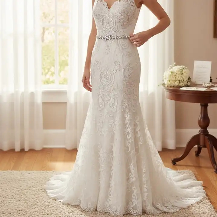 cindy crawford beach wedding dress Wedding Accessories main image 1