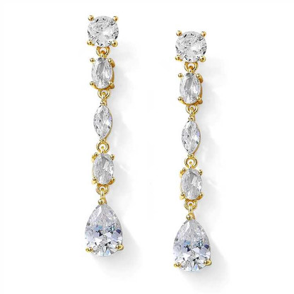 Stud Gold Pearl Earrings, Elegant Bridesmaid Jewelry, Freshwater Pearl Wedding Earrings