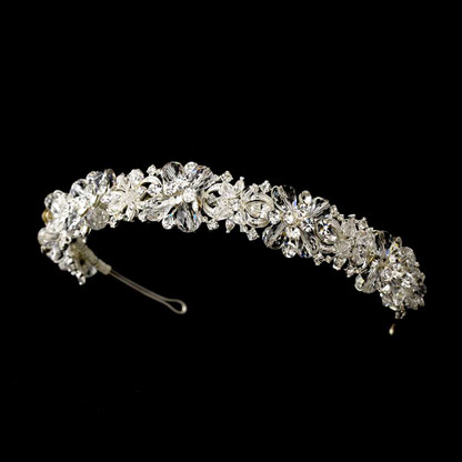 Brilliant Silver Plated Crystal Wedding Tiara Headband