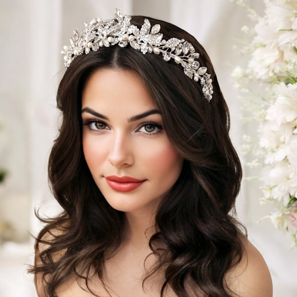 Freshwater Pearl and Crystal Wedding Headband Tiara hp9647