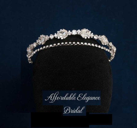 (2)RhineStone Headbands New! Hair Tie/Cross &Wings/ Ornate 2 inch wide /Rhinestone  main image 4