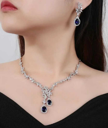 Sapphire-Blue-CZ-Double-Drop-