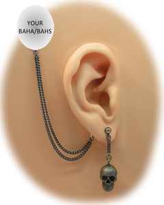Black Skull Drop Earring - Halloween Edition