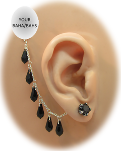 Swarovski Black Teardrop Chain