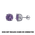 CZ Stud Earring (5 mm) - Amethyst - Sterling Silver