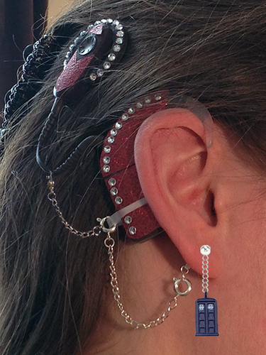 3D Tardis (Enamel) with 5 mm Sterling Silver Ball Post Earring