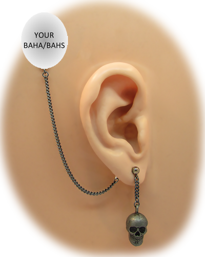 Black Skull Drop Earring - Halloween Edition