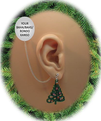 Christmas Tree - Green with Red Crystals