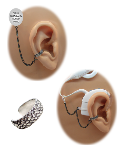 "Dragon Scale" Ear Cuff - Sterling Silver