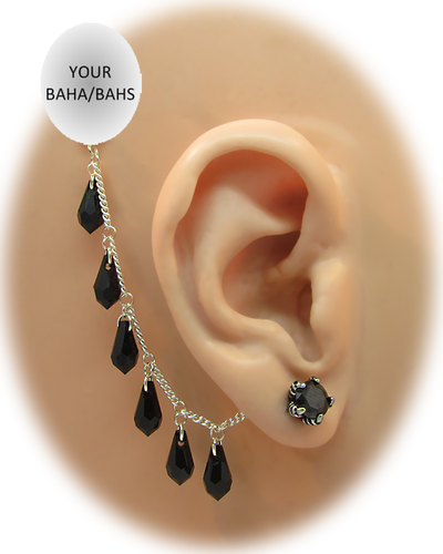 Swarovski Black Teardrop Chain