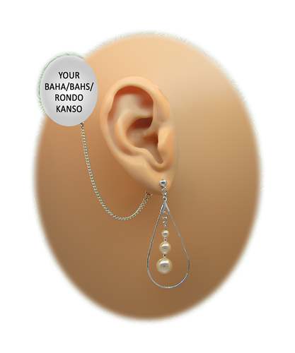 Teardrop Hoop & Pearls - Pearls