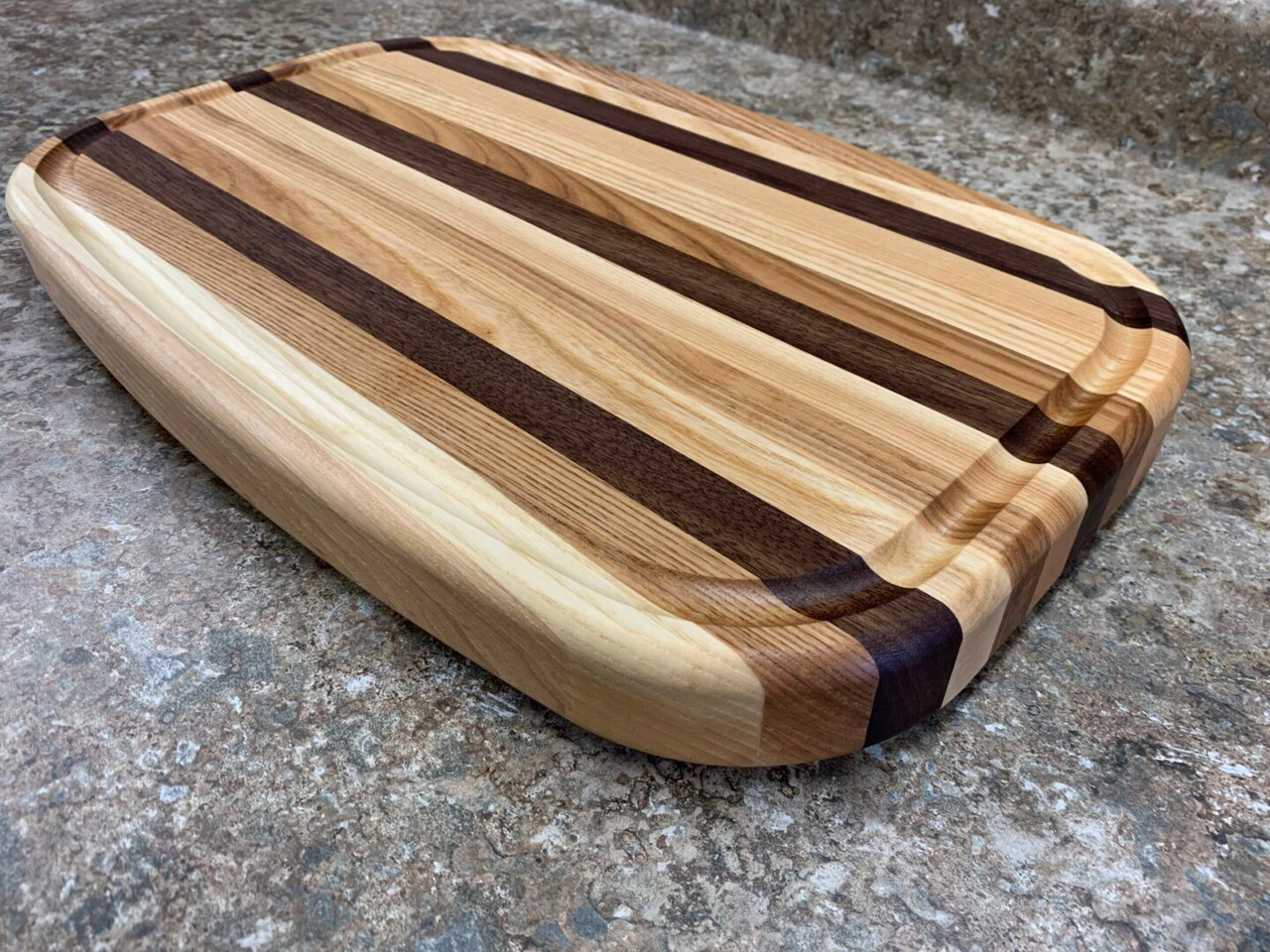 Wood Wood Cutting Board with Walnut and White Ash