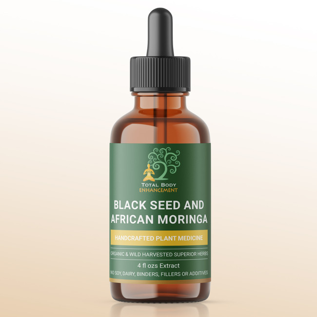 TBE Herbs Total Body Enhancement Herbs - Black Seed and African Moringa Liquid Extract, 4 fluid ounces