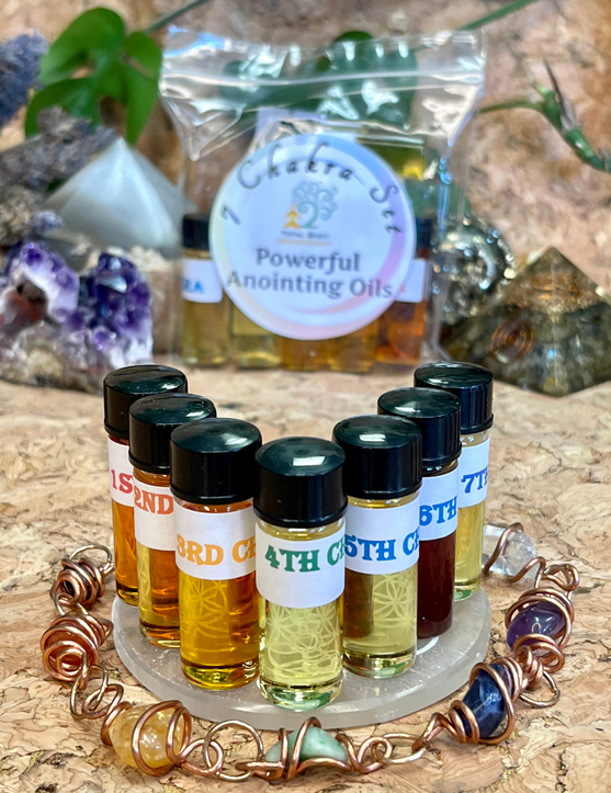 Total Body Enhancement Herbs, 7 Chakra Anointing Oils