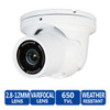 Speco HTINTD8W Indoor/Outdoor Dome/Turret Security Camera - 2.8-12mm Auto-Iris Varifocal Lens (White)
