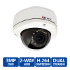 ACTi D82A 3MP Outdoor Day/Night IR Dome IP Security Camera - Two-Way Audio Support